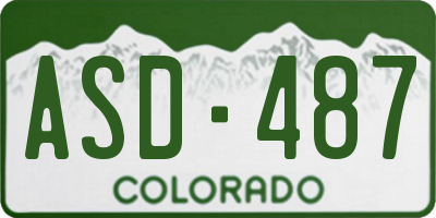 CO license plate ASD487