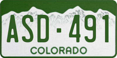 CO license plate ASD491