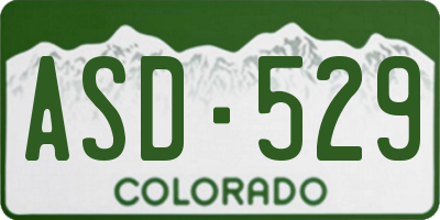 CO license plate ASD529