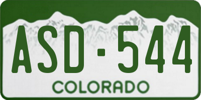 CO license plate ASD544