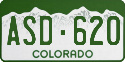 CO license plate ASD620