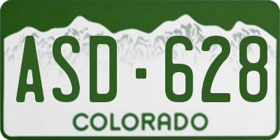 CO license plate ASD628