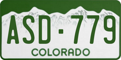 CO license plate ASD779