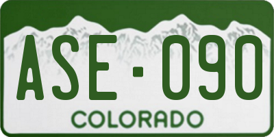 CO license plate ASE090