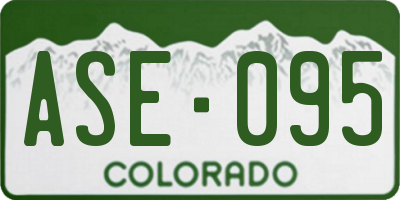 CO license plate ASE095
