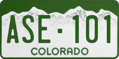 CO license plate ASE101