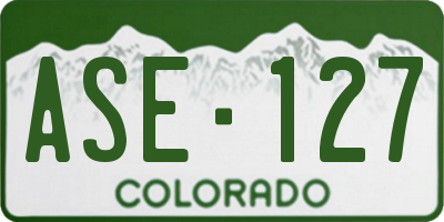 CO license plate ASE127