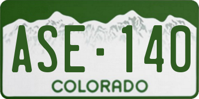 CO license plate ASE140