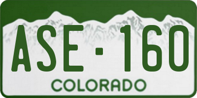 CO license plate ASE160