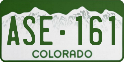 CO license plate ASE161