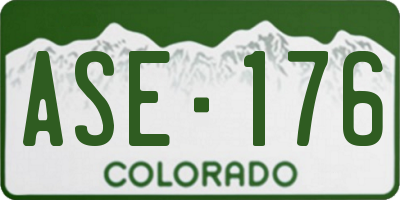 CO license plate ASE176