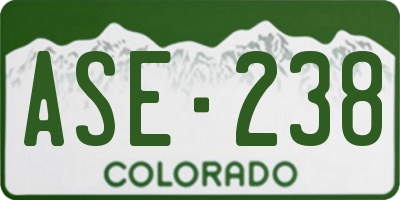 CO license plate ASE238