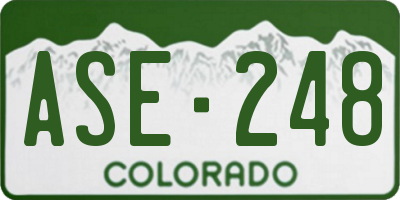 CO license plate ASE248