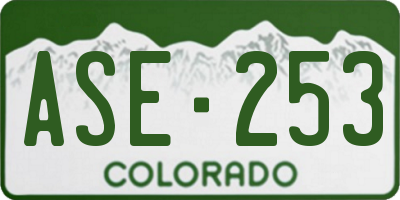 CO license plate ASE253