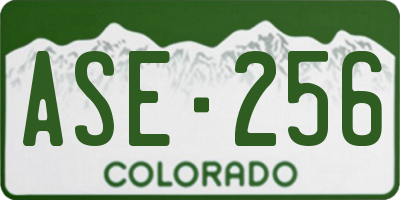 CO license plate ASE256