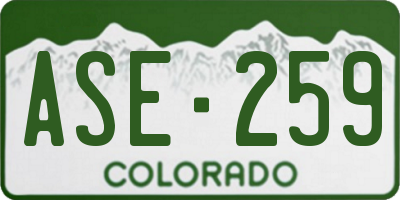 CO license plate ASE259