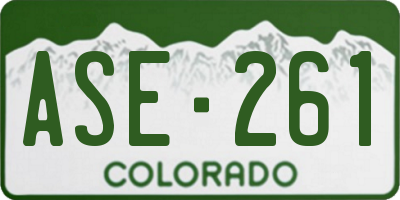 CO license plate ASE261