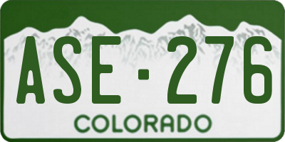 CO license plate ASE276