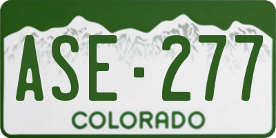 CO license plate ASE277