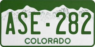 CO license plate ASE282