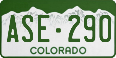 CO license plate ASE290