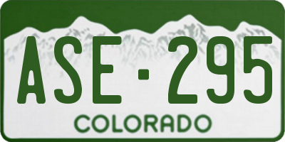CO license plate ASE295