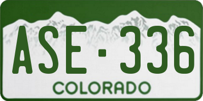 CO license plate ASE336