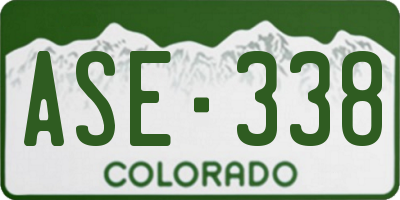 CO license plate ASE338
