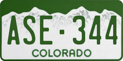 CO license plate ASE344