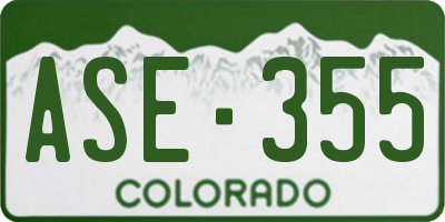 CO license plate ASE355