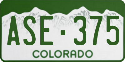 CO license plate ASE375