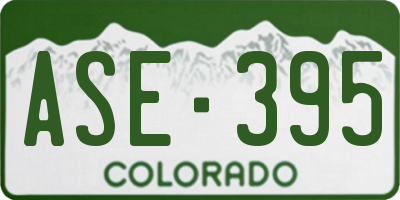 CO license plate ASE395