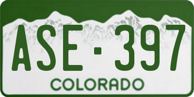 CO license plate ASE397