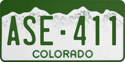 CO license plate ASE411