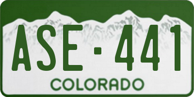 CO license plate ASE441