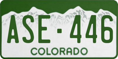 CO license plate ASE446