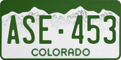 CO license plate ASE453