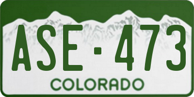 CO license plate ASE473