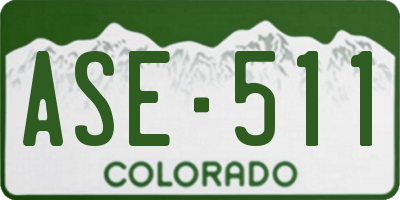 CO license plate ASE511