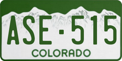 CO license plate ASE515
