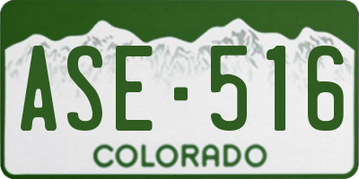 CO license plate ASE516
