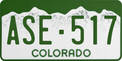 CO license plate ASE517