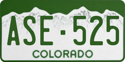 CO license plate ASE525
