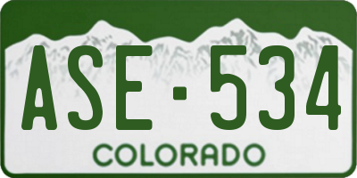 CO license plate ASE534