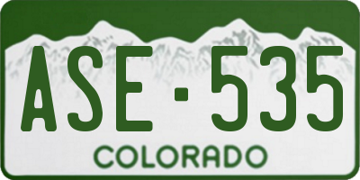 CO license plate ASE535