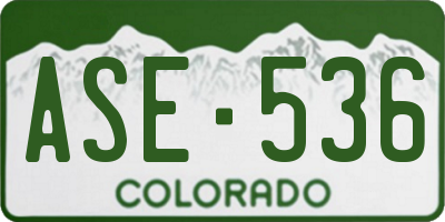 CO license plate ASE536