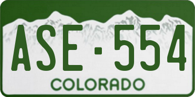 CO license plate ASE554