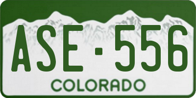 CO license plate ASE556