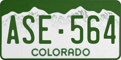 CO license plate ASE564