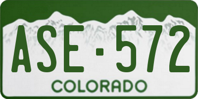 CO license plate ASE572